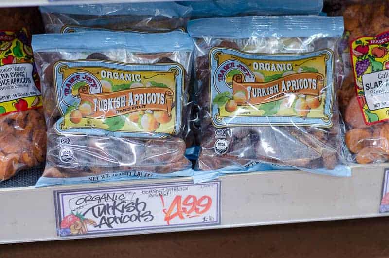 bags of organic turkish apricots