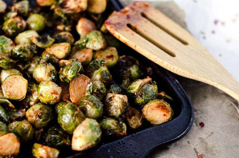 chili roasted brussel sprouts