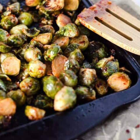 Chili Roasted Spicy Brussel Sprouts