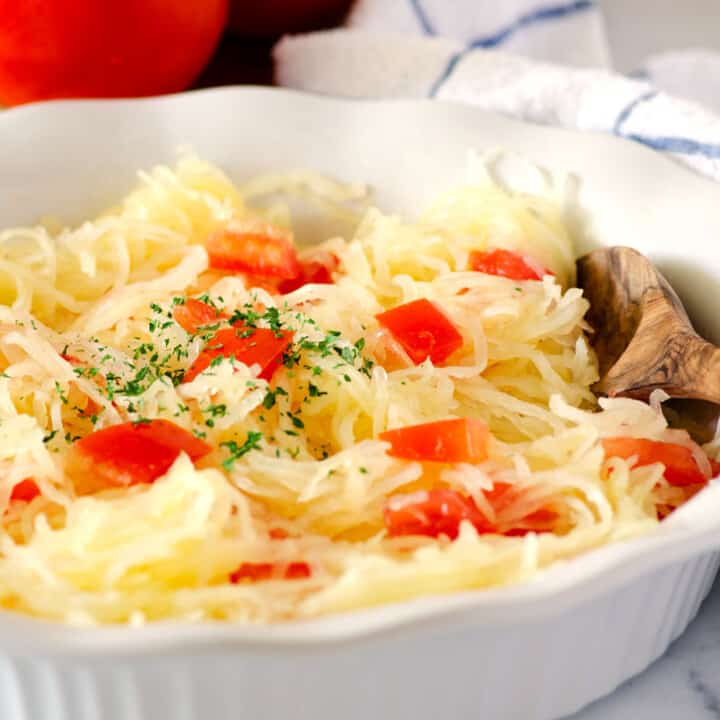 Confetti Spaghetti Squash with Tomatoes