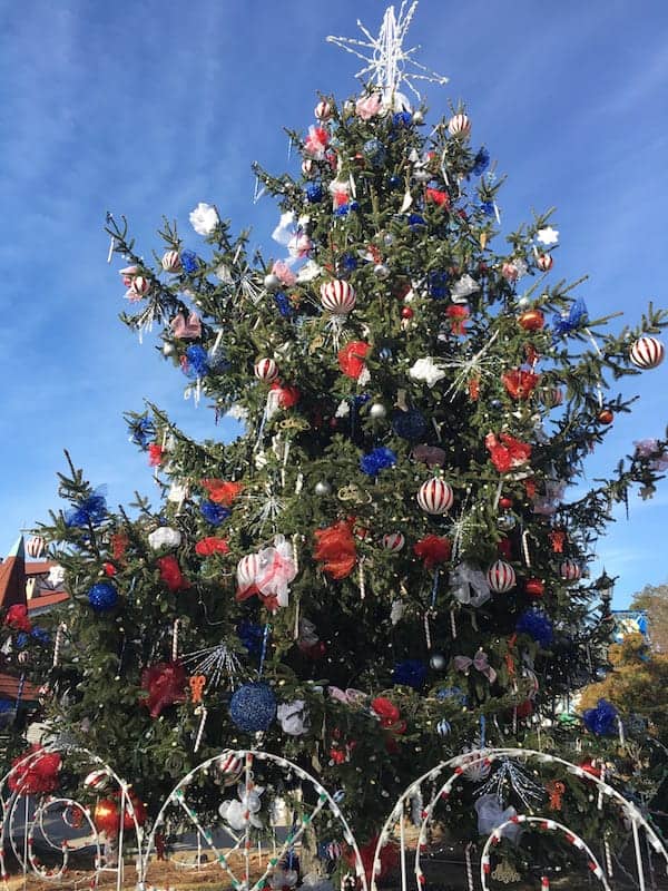 Giant christmas tree outdoors