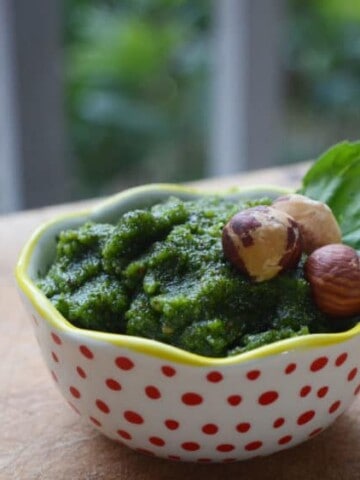 Basil Hazelnut Pesto | PaleoScaleo.com