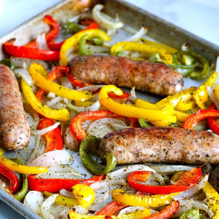 Sheet Pan Sausage and Peppers