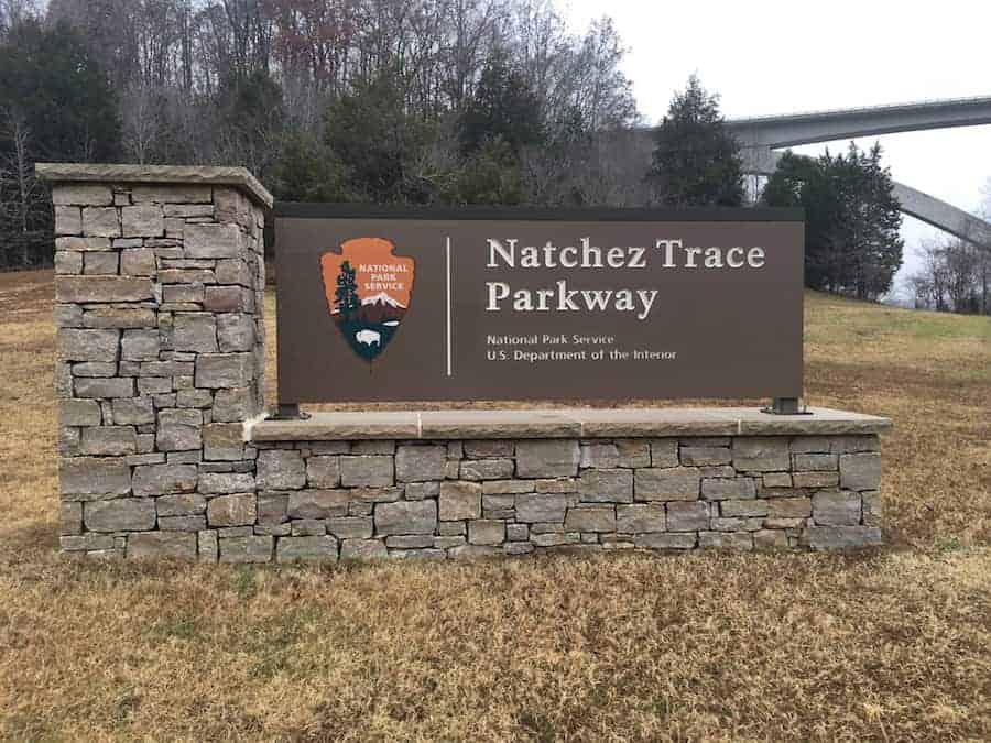 Natchez Trace Parkway sign