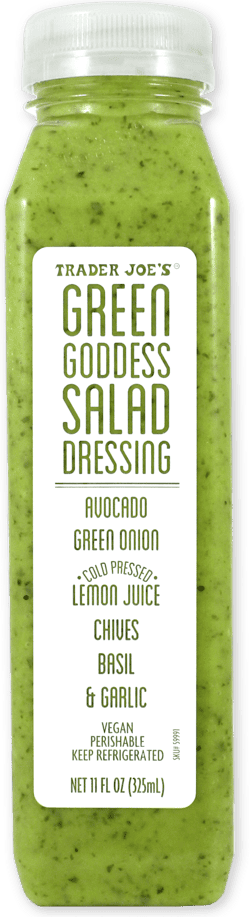 bottle of Trader Joe's green goddess dressing